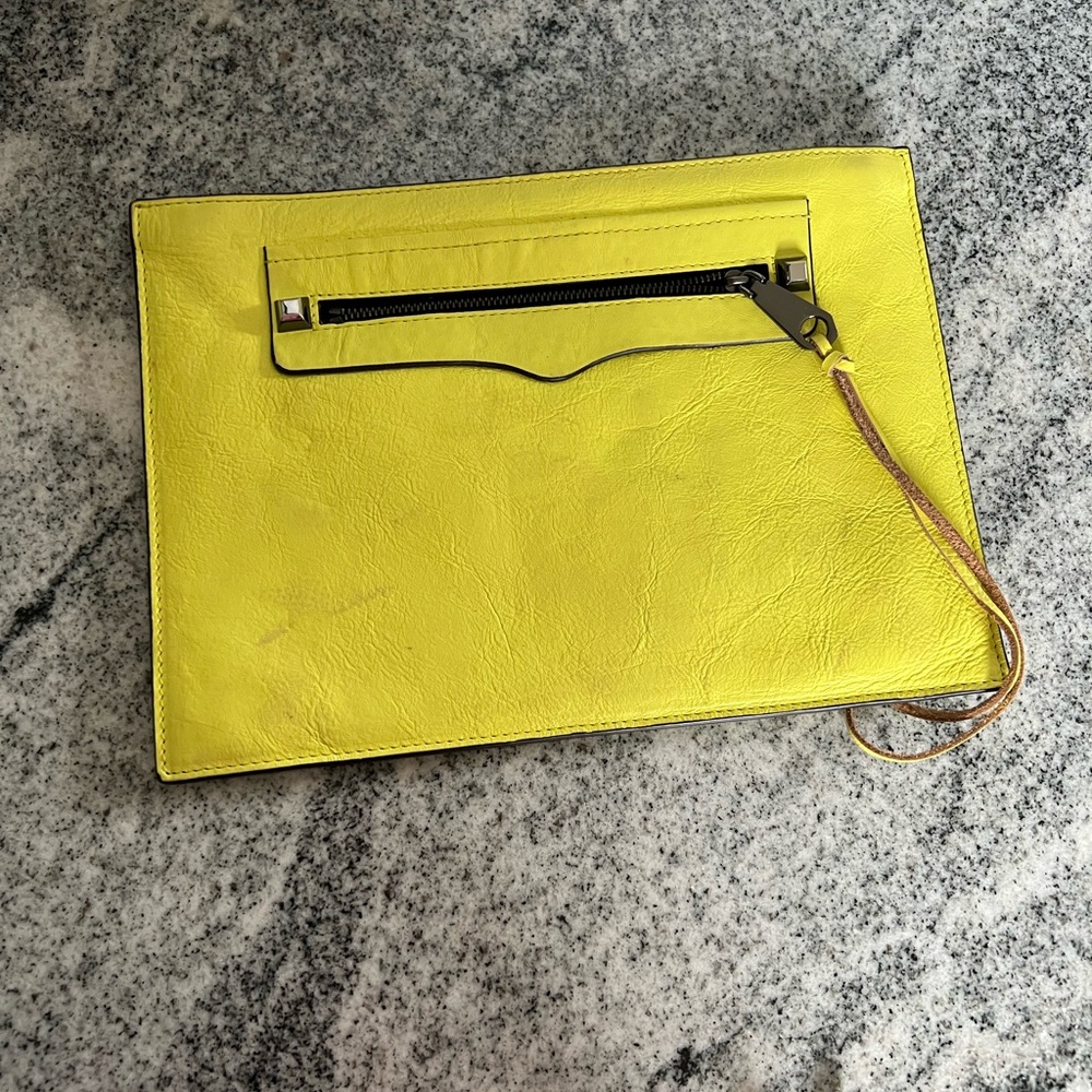 Rebecca Minkoff Vibrant Yellow Wristlet Clutch